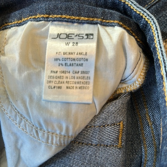 Joe’s Jeans Skinny Ankle Fit, Stretch, Size 28, EUC - Picture 4 of 5